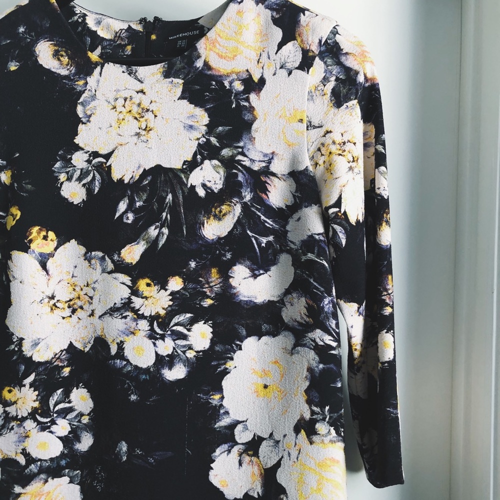 Warehouse Rose Floral Shift Dress - Picture 2 of 3